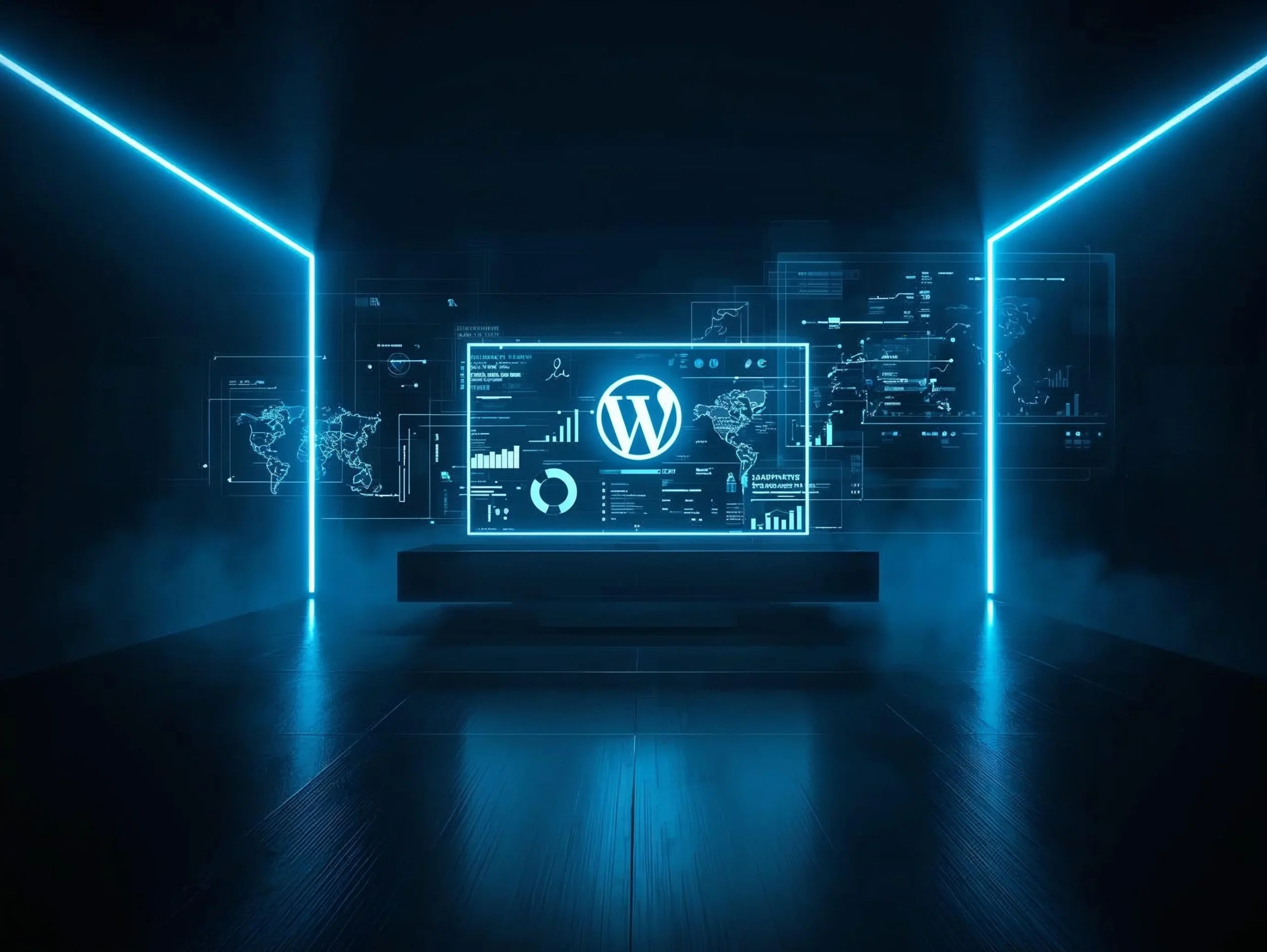 Professional WordPress Website Management dashboard by DIGIFORGEX Description: Enterprise WordPress Website Management interface showing real-time monitoring and security protocols